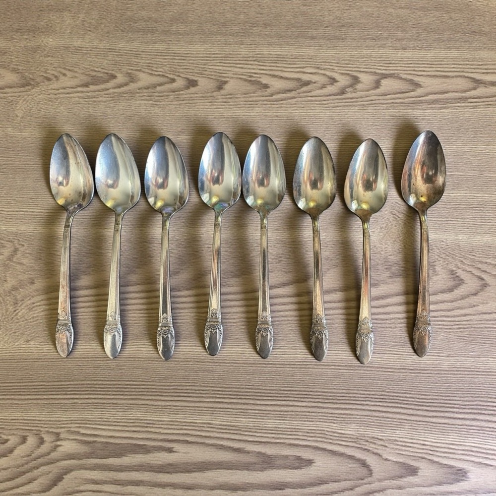 1847 Rogers Bros International Silver Plate First Love Table Serving Spoon X 10